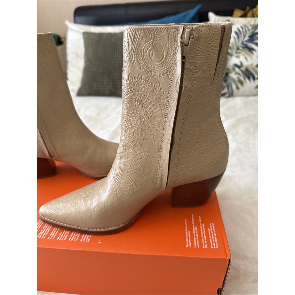 Matisse Women's Caty Tan Tooled Leather Booties Size 7 - Picture 8 of 12